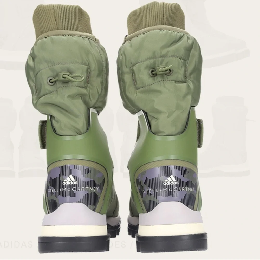 Adidas by Stella McCartney Olive Green Strap Winter Boots